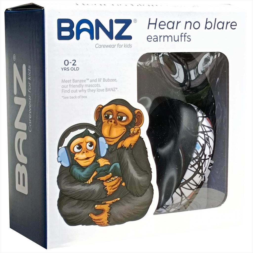 BANZ Baby Earmuffs Squiggle 0 - 2 years Penutup Telinga Bayi