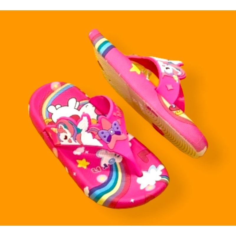 Sandal Jepit Anak Perempuan Motif Unicorn Sandal Anak Motif Kuda Pony Terbaru Sandal Anak Cewek Karet Jelly Import