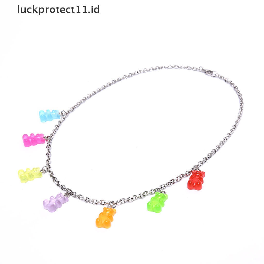 Kalung Handmade Bahan Titanium Steel Warna Permen Untuk Wanita