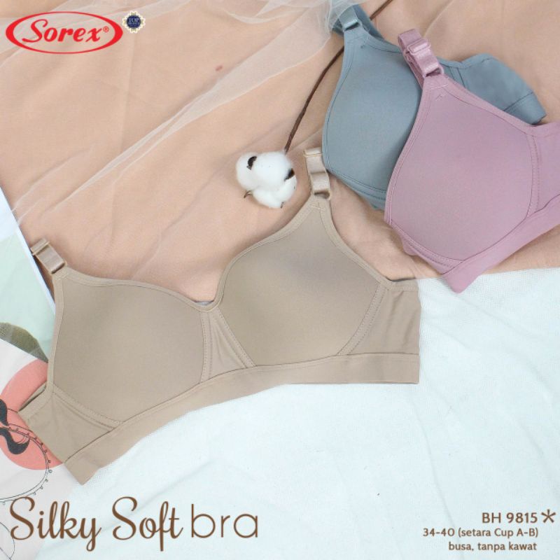 Sorex silky bra 9815 cup besar tanpa kawat, busa, (34-40)