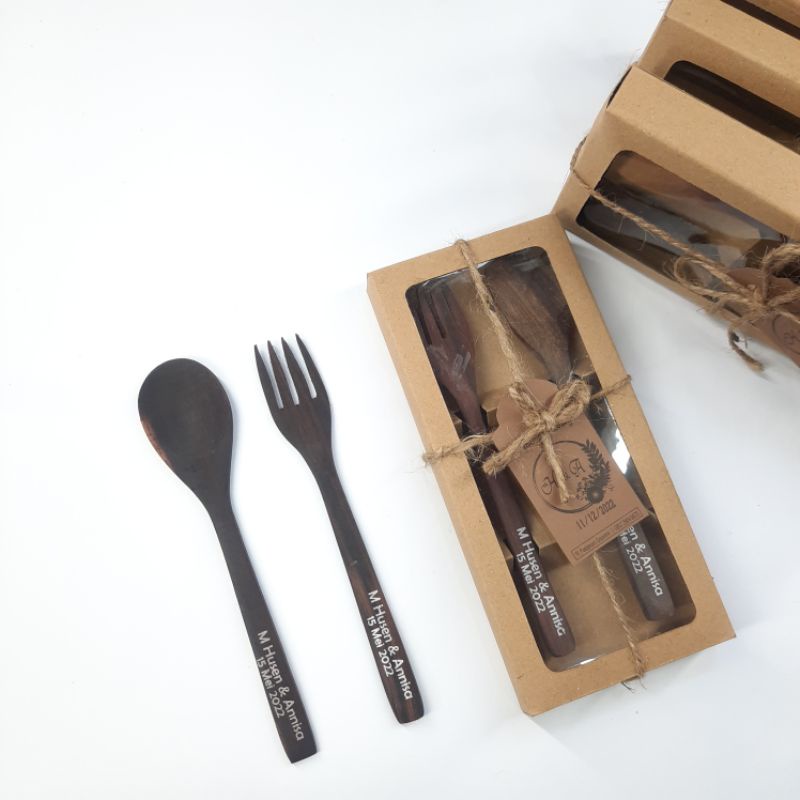 souvenir sendok garpu kemas box