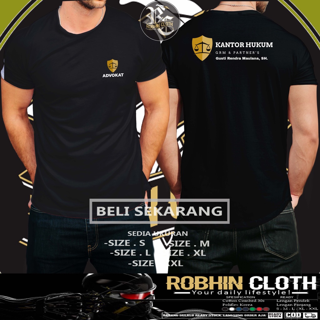 Kaos Advokat Kantor Hukum Request Nama Baju Distro