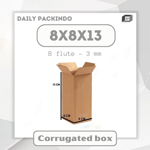 

Kardus/Dus/Corrugated/Packing Ukuran 8X8X13 Cm Standing Box Botol Tumbler Dll