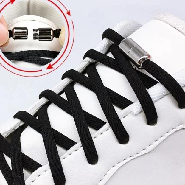 Tali Sepatu Elastis Lembut Ulir Soft Shoelace Elastic - Navy