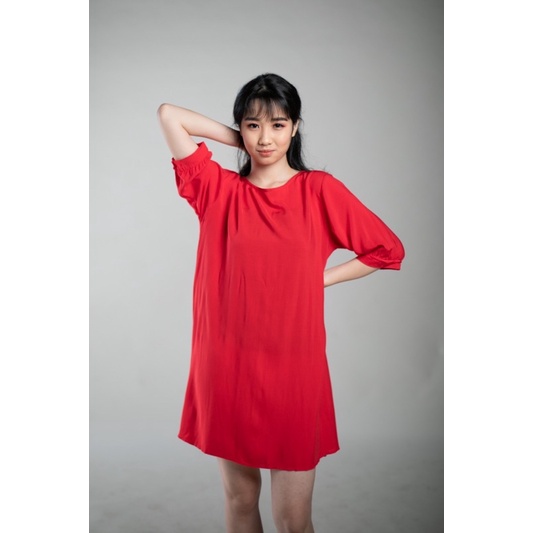 dress casual wanita special edisi christmas Gisella / dress rayon