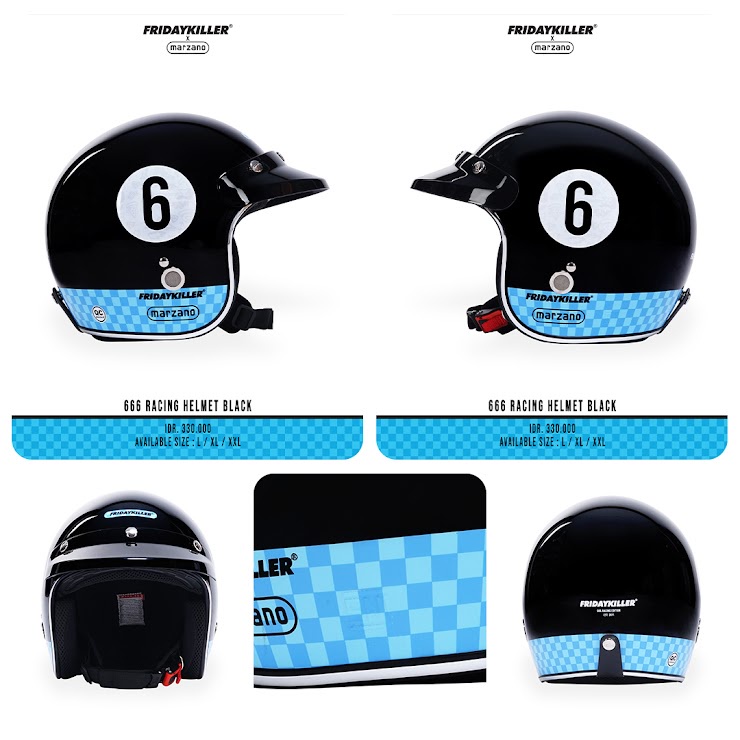 Helm FRIDAY KILLER "666RACINGBLACK" fridaykillerstore