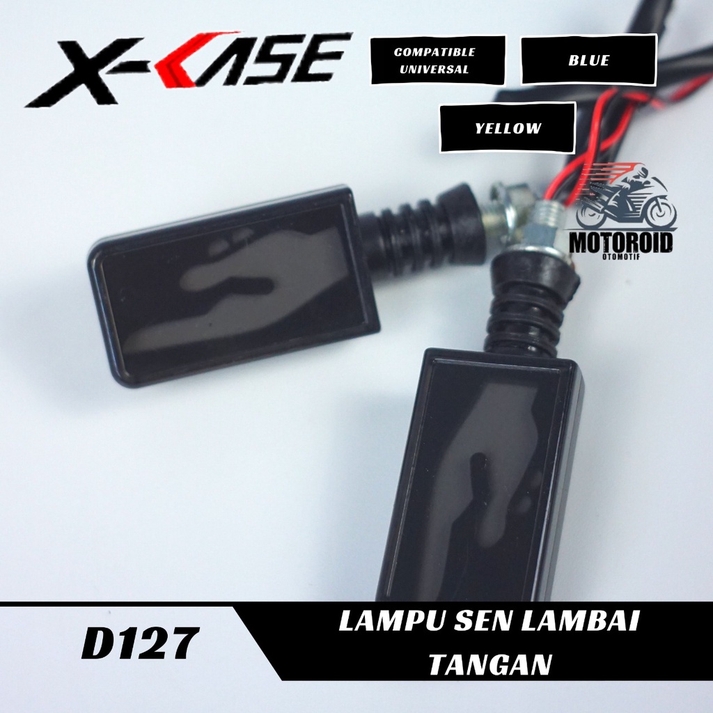 LAMPU SEN XCASE D127 MODEL TUNJUK JARI TANGAN JOKOWI PLUS SENJA UNIVERSAL MOTOR