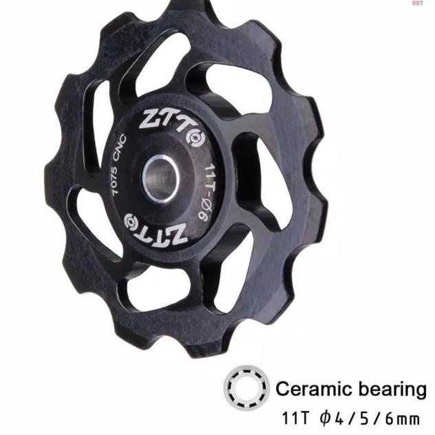 ZTTO Pulley RD Alloy Sepeda 11T Ceramic Bearing - Biru
