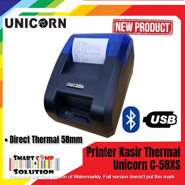 Printer Thermal Kasir Bluetooth 58mm Unicorn C-58XS / C58XS / C 58XS