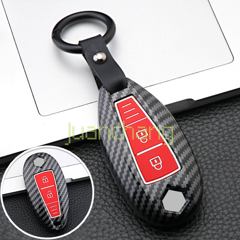 Case Remote Kunci Mobil Bahan Silikon ABS Carbon Fiber Untuk Suzuki Vitara Swift Ignis Kizashi SX4 Baleno Ertiga Samura Scross 2019