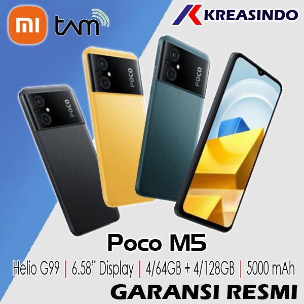 XIAOMI POCO M5 4/64 4/128 Ram 4GB Internal 64GB 128GB Garansi Resmi