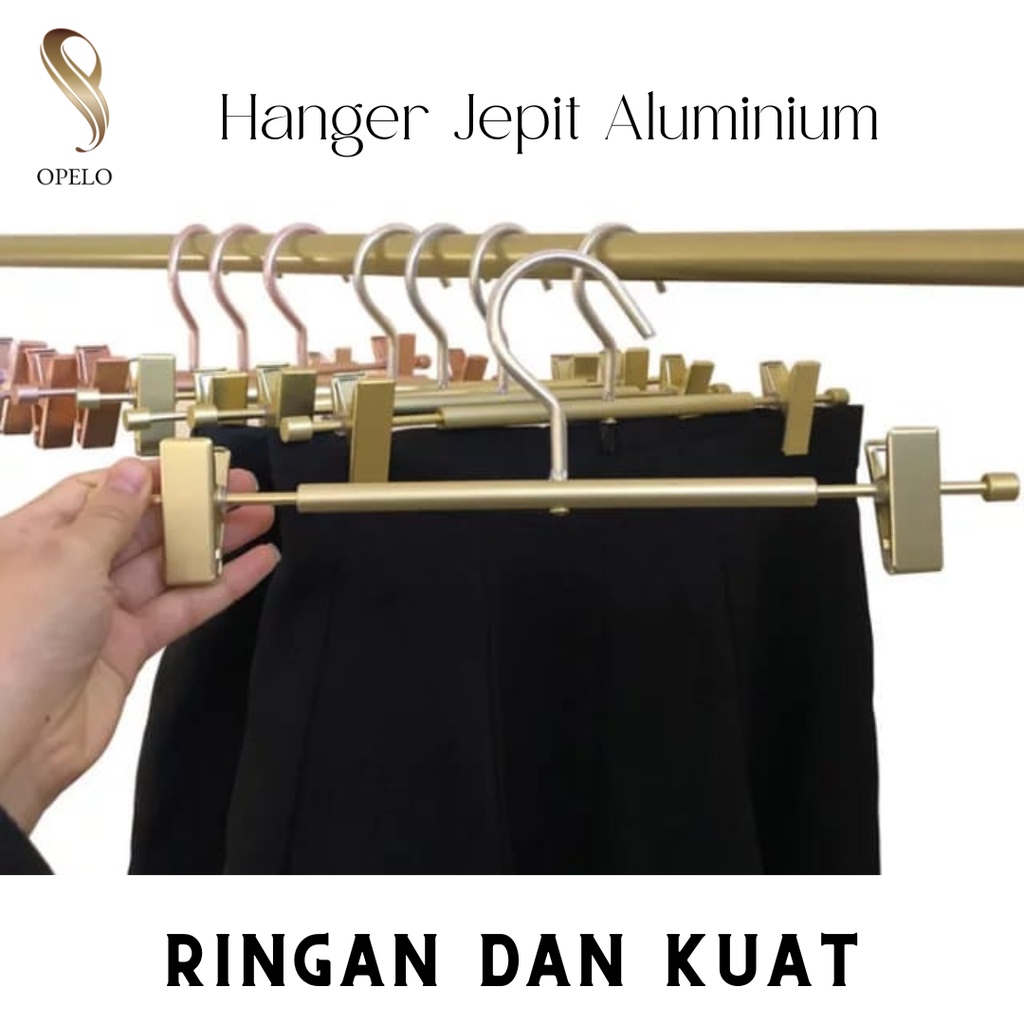 HANGER JEPIT CELANA ALUMINIUM GOLD PREMIUM