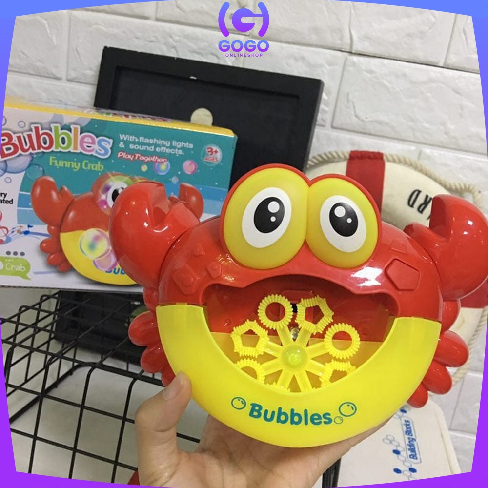 GOGO-M56 M57 Mainan Mandi Anak Bubble Crab Music Alat Pembuat Busa Mainan Gelembung Balon Sabun