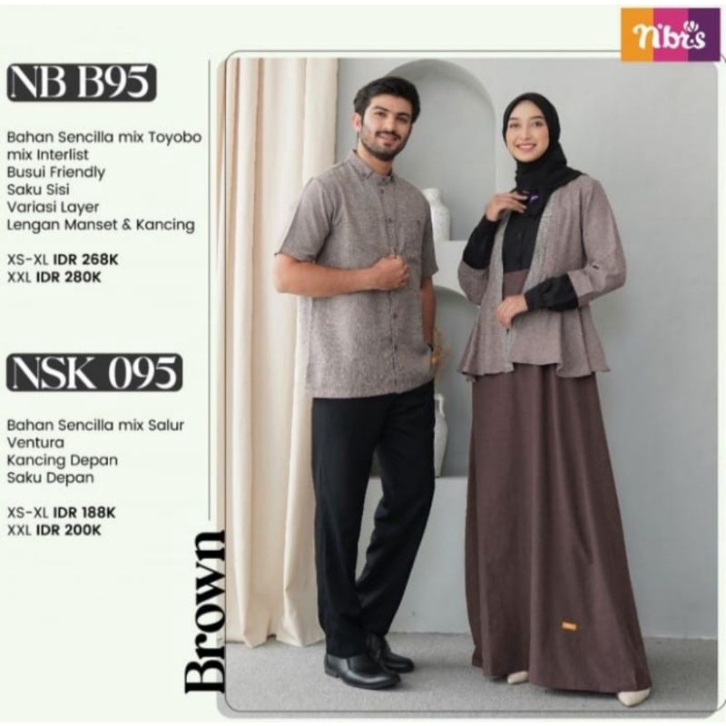 COD SARIMBIT NIBRAS COUPLE GAMIS NB B95 & KOKO NSK 095