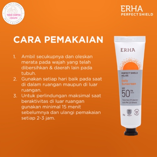 ERHA Perfect Shield Helios SPF50/PA+++ 30g - Sunscreen Wajah Kulit Normal
