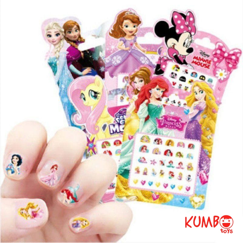 Stiker Kuku Anak Perempuan Karakter Sticker Nail Art Motif Princess Disney