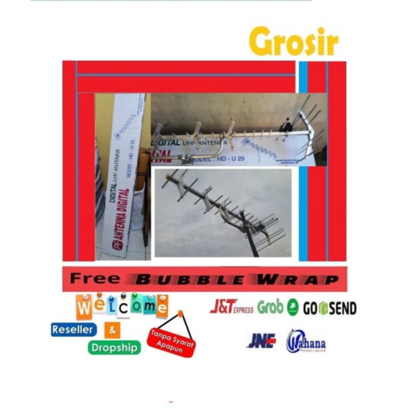 Antena tv digital analog outdoor luar PF HD U 25 HD-U25 HDU-25 HDU25 Murah