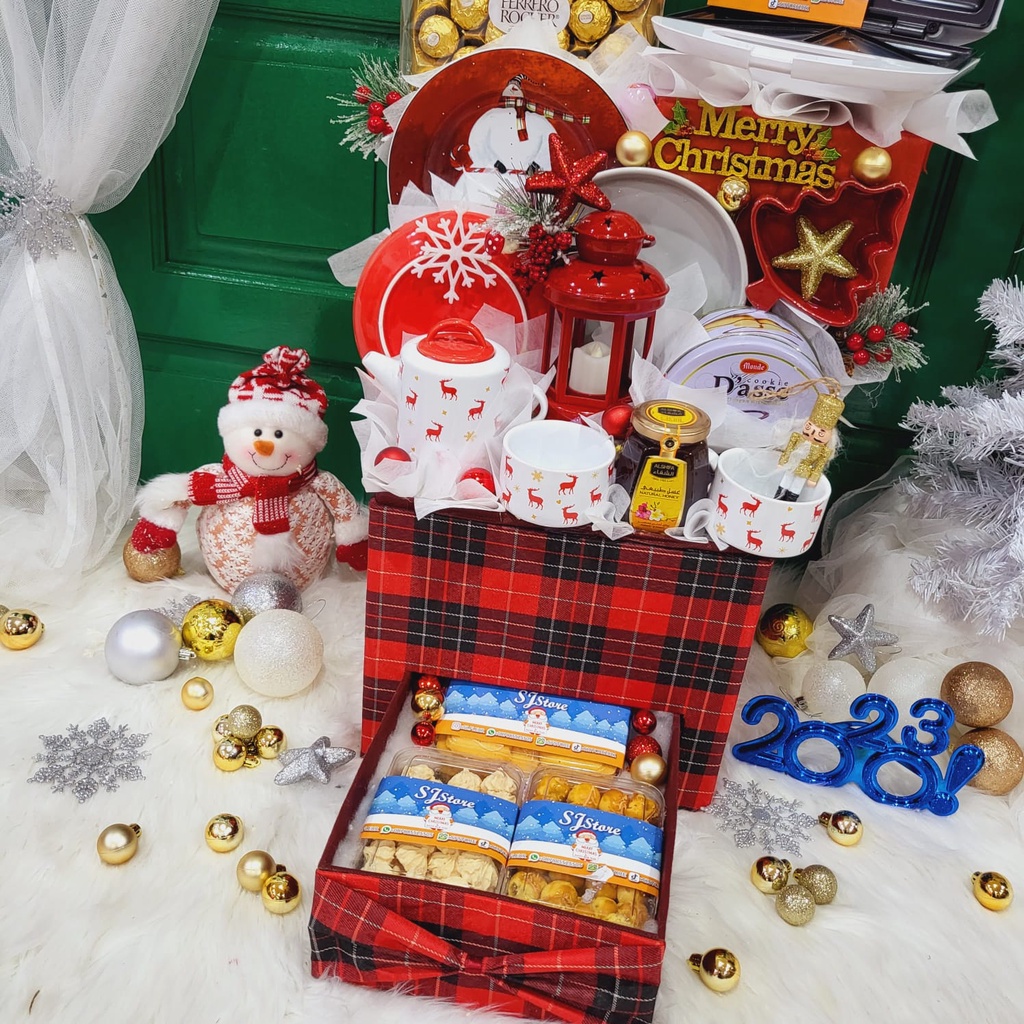 

Paket Dekorasi Hampers Natal Christmas Parcel Hadiah Kue Kering 318