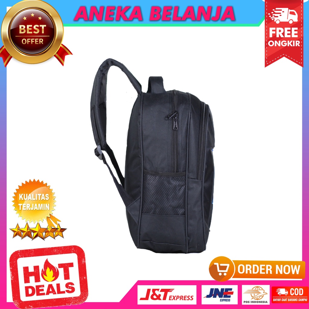 Tas Ransel Cowok Extreme Shield List Biru Backpack Laptop Sekolah Piknik Hangout Kuliah Ransel Anak Murah Bonus Raincover