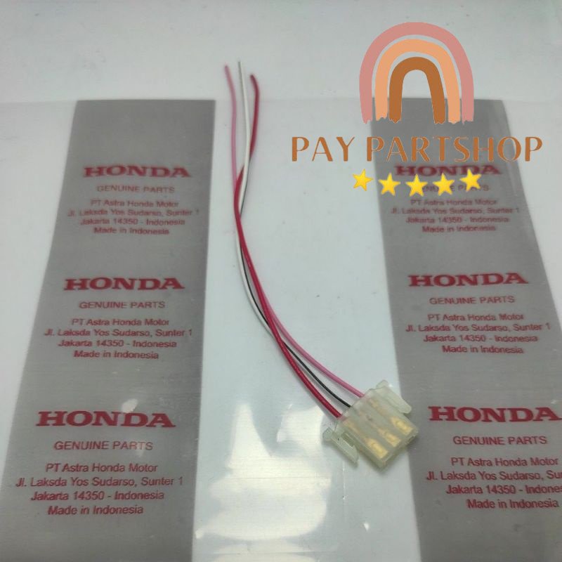 Soket tombol 3 pin tombol lampu stater Dim Honda