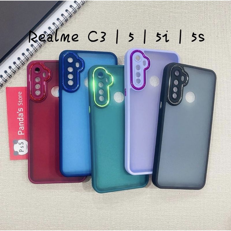 Case Realme 5 | 5i | 5s | C3 Metal Chrome Softcase Dove Premium Luxury PSS