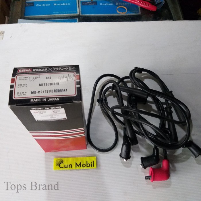 Topsbrand Kabel busi L300 bensin, Mazda MR90, Lancer SL merk SEIWA Jepang (413) -kabel mobil kabel 2