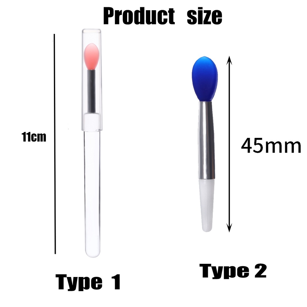 1 Pc Brush Makeup Mini Portable Multifungsi Bahan Silikon Untuk Eyeshadow Lip Gloss