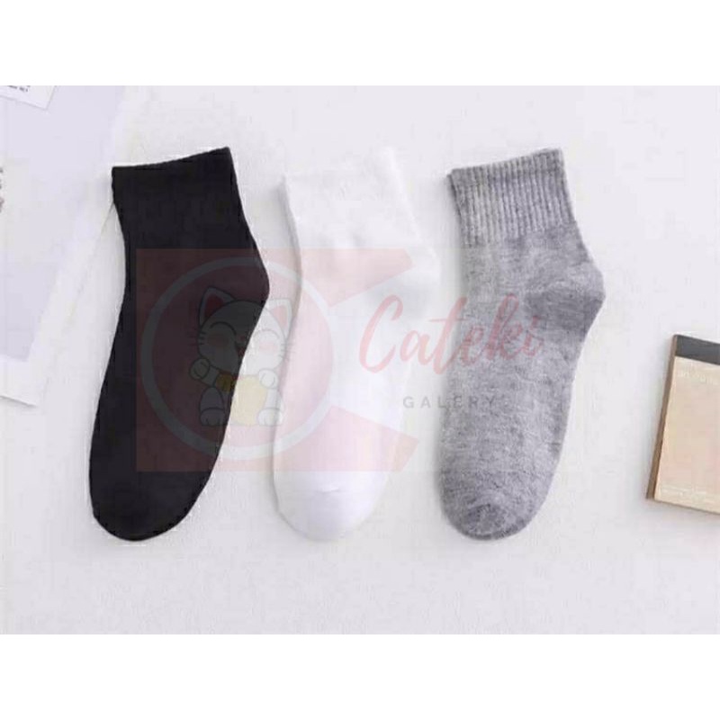 [CTK] PROMO KAOS KAKI PANJANG OLAHRAGA KERJA KANTOR POLOS SPORT ANKLE SOCKS