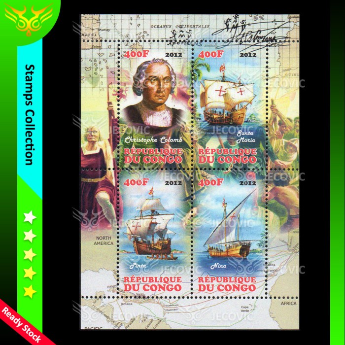 

Congo Christopher Colombus, Prangko Souvenir Sheets