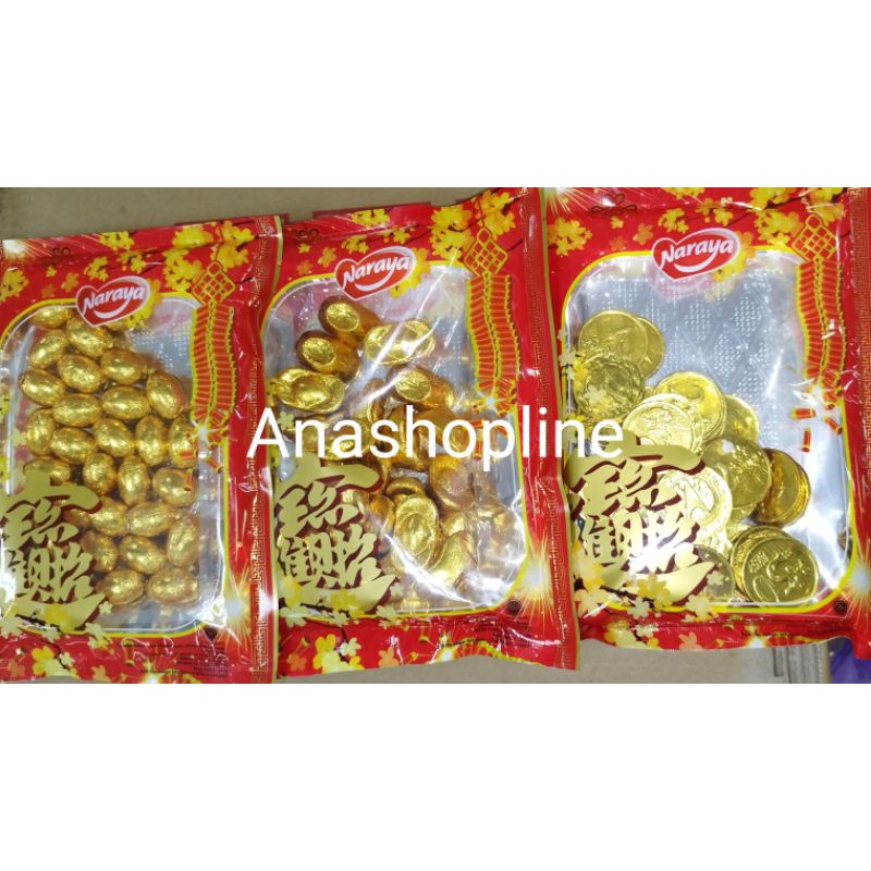 

Naraya Coklat Koin / coklat koin perahu / Yuan bao besar