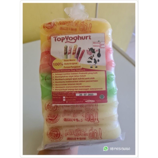 Yogurt / Es Stik Yogurt Sehat Tanpa Pengawet Tanpa Pemanis 100% Susu Murni - Top Yogurt / Frozen Foo