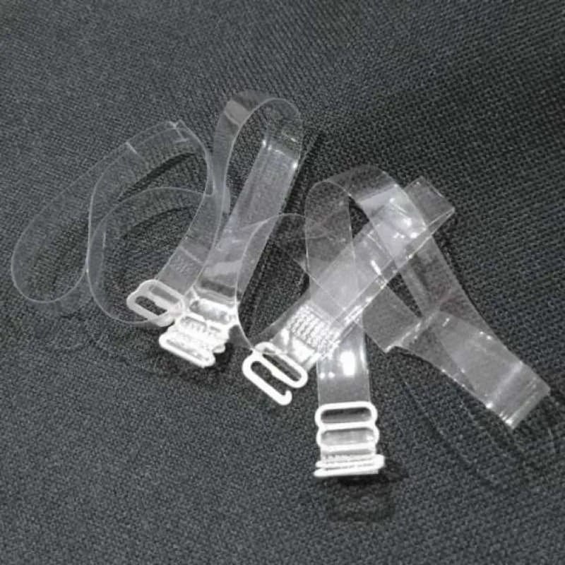 Tali BH Bra Clear Transparan Transparent SIlikon SIlicone Bening Invisible Stretch Bra Strap Non Slip Adjustable