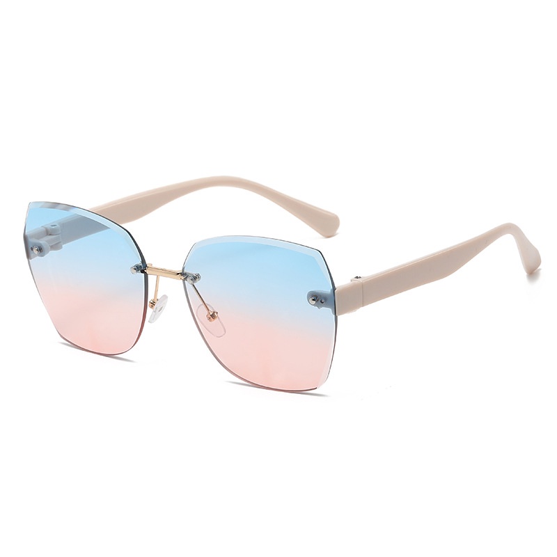 Kacamata Matahari Lensa Cut Edge Gaya Retro Vintage Korea Untuk Pria Dan Wanita