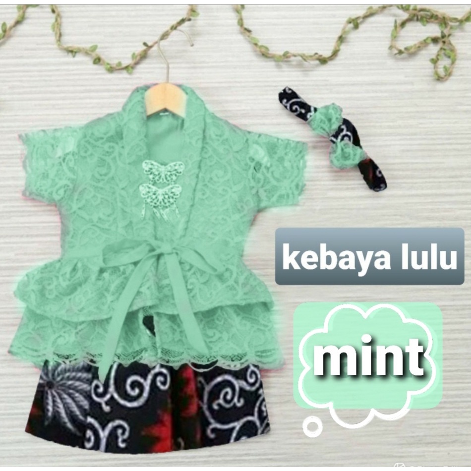Baju Adat Anak Perempuan GRATIS BANDO Stelan Kebaya Anak KB SD TK Set Kebaya Anak Brukat Modern Keba