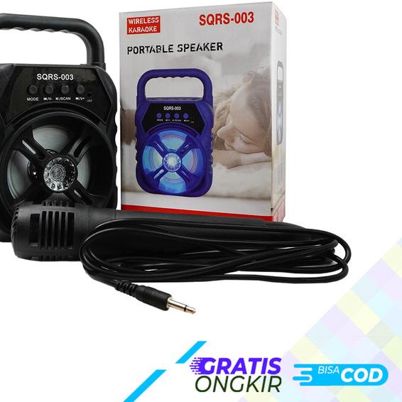 SPEAKER BLUETOOTH SUPER BASS 3 INCH FREE MIC KARAOKE FM SQRS 003