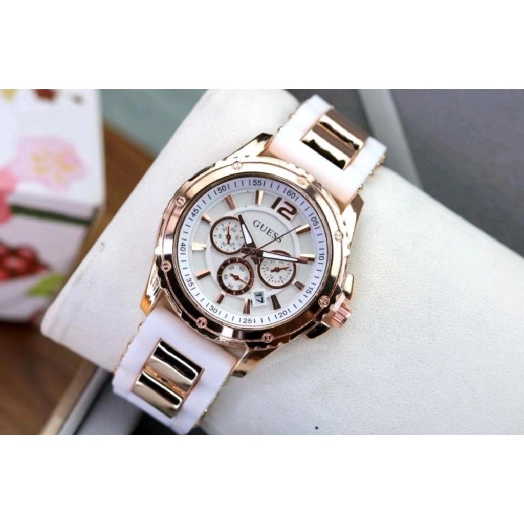 COD ✅ Jam Tangan Rantai Couple Hitam Casual Rose gold Grosir murah import G55