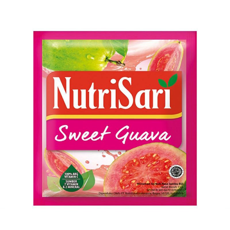 

NutriSari Sweet Guava Sweet Mango Sirsak Anggur Strawberry Sachet