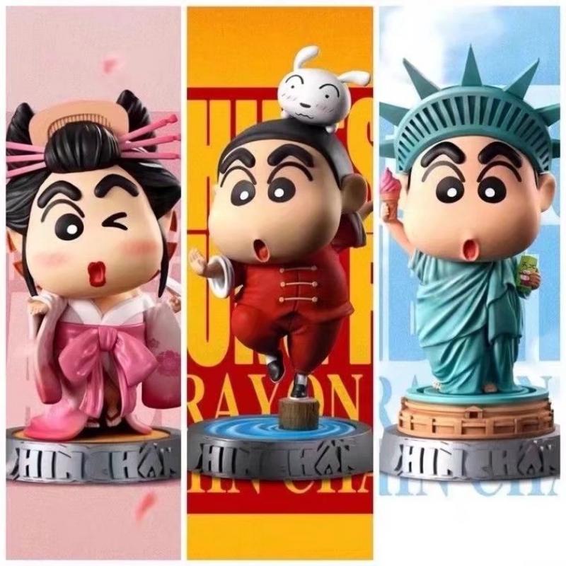 Mainan Action Figure Model Anime Crayon Shin-chan Kabuki Shinchan Kungfu Untuk Koleksi