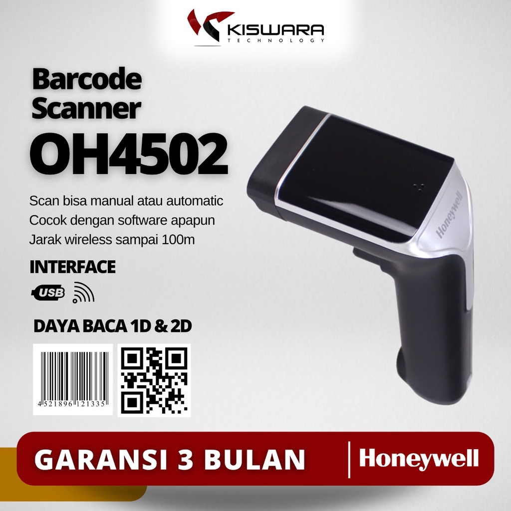 BARCODE SCANNER 2D WIRELESS HONEYWELL OH4502 AUTOSCAN LASER QR CODE