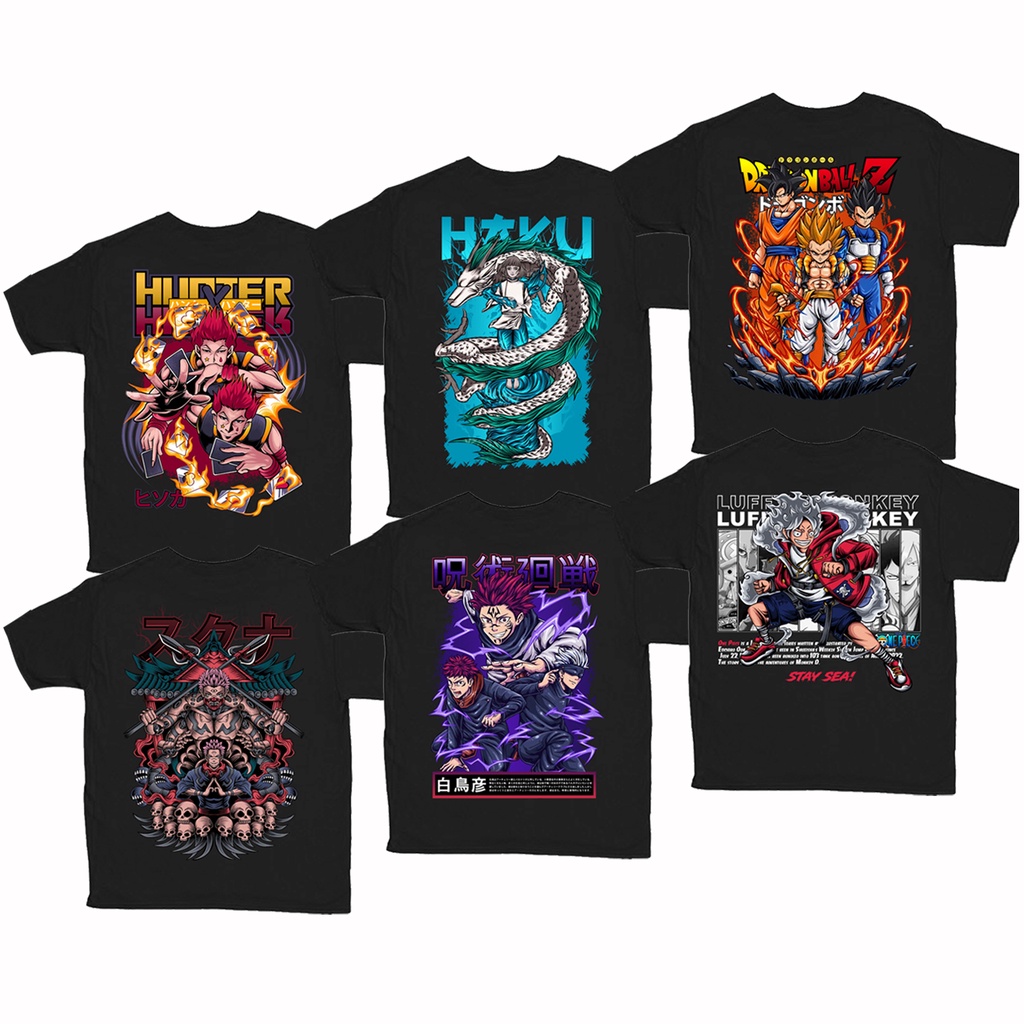 Kaos Anime Manga Dragonball Goku Bejita Kaos Haku Naruto Kaos Hisoka HxH Hunter x Hunter Kaos Luffy One Piece Monkey Kaos Itadori Sukuna Satoru Gojo Jujutsu Kaisen  SIGN CLOTH