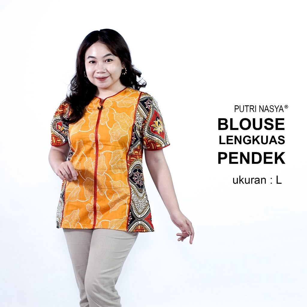 Blouse Batik Big Size LD 140 Wanita Atasan Batik Jumbo L-XL-2L-3L-4L-5L-6L-7L Model Blus Jumbo Kerja Batik / Atasan Big Size Kerja Kantor Wanita / Pakaian Seragam Batik Kekinian Formal Super Big Wanita / Blus Batik Bahan Katun Terkini Modern Kasual