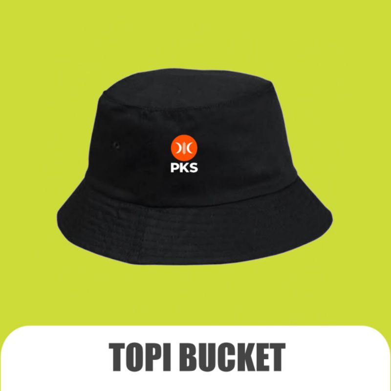TOPI BUCKET HAT PKS PARTAI LOGO SIMPLE TOPI PARTAI