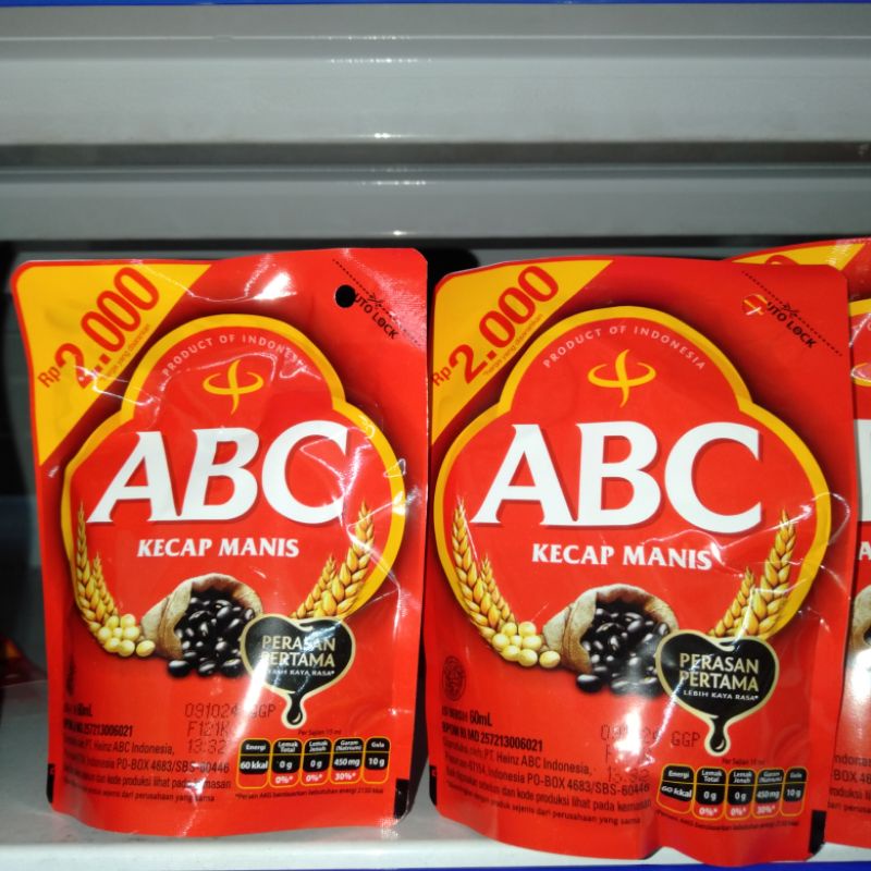 

KECAP MANIS ABC POUCH 15ML KEMASAN 2000