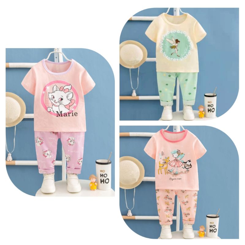 baju tidur anak cewek / piyama anak bahan organik / baju tidur anak cewek / piyama import premium