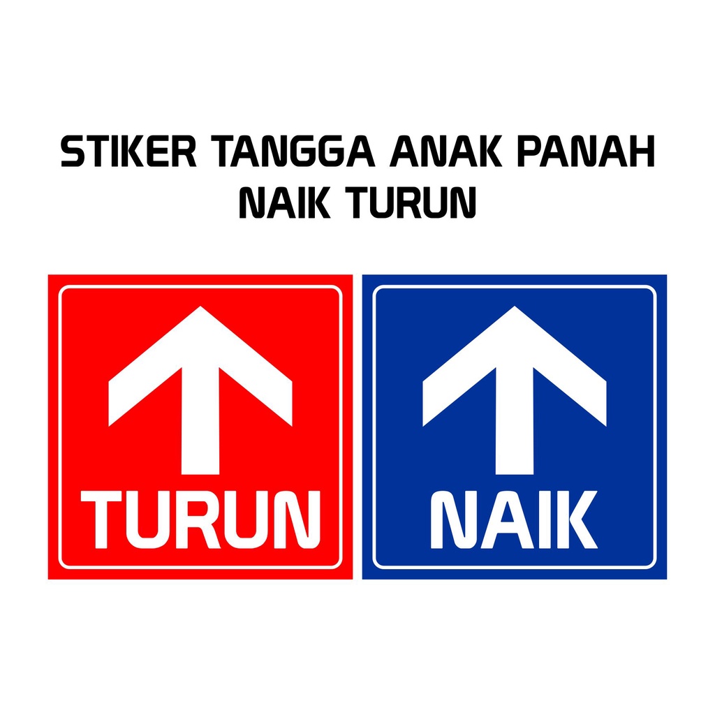 Jual Stiker Tangga Tanda Panah Naik Turun K3 Safety Stiker Petunjuk