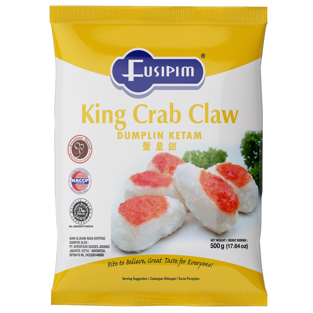 Frozen Food Fusipim King Crab Claw 500gr Dumpling Capit Kepiting Halal