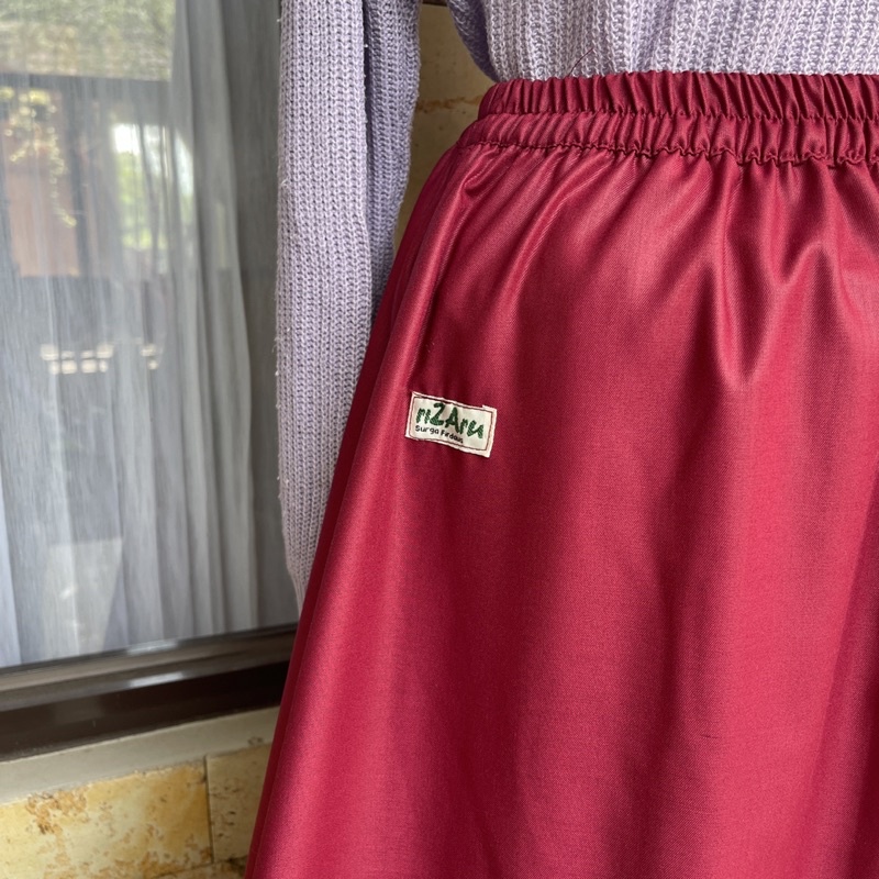 Rok A Line Polos bahan Toyobo fodu by riZAru