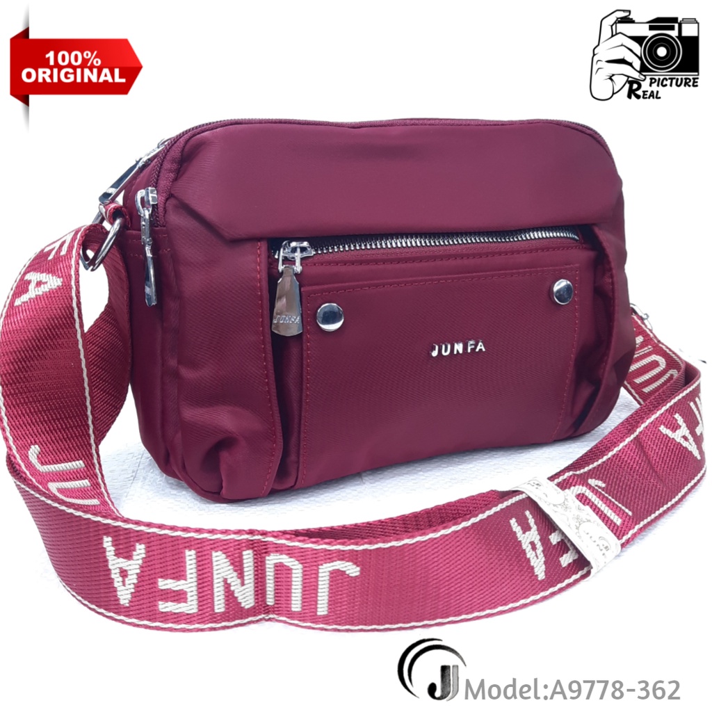 Tas Junfa Selempang Wanita Original Junfa-A9778-362 Nilon Import