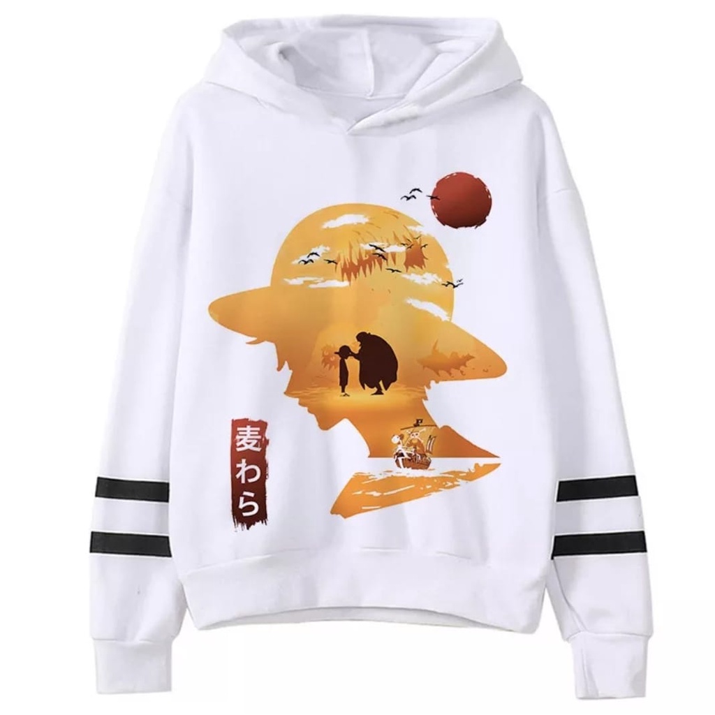 (COD)Sweater Hoodie Zipper Anime One Piece X Tengkorak Kuning Trafalgar All Motif - Sweater Hoodie Anime One piece X Zoro All Motif -  Sweater Anime Luffy Topi Kuning - Hoodie Anime GEAR5 MONKEY .D. LUFFY  All MOTIF ONE PICE SAIAKU NO SEDAI Pria Wanita