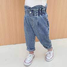 Baggy Jeans Highwaist Anak Perempuan 7-8 Tahun | Amira Kids Pants